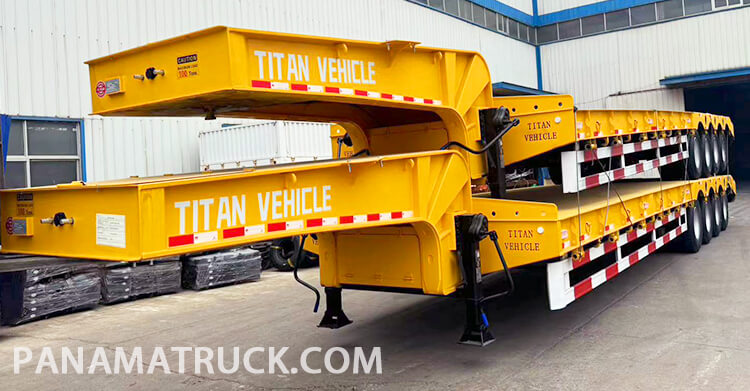 4 Axle 100 ton Lowbed Trailer for sale in Manzanillo Panama
