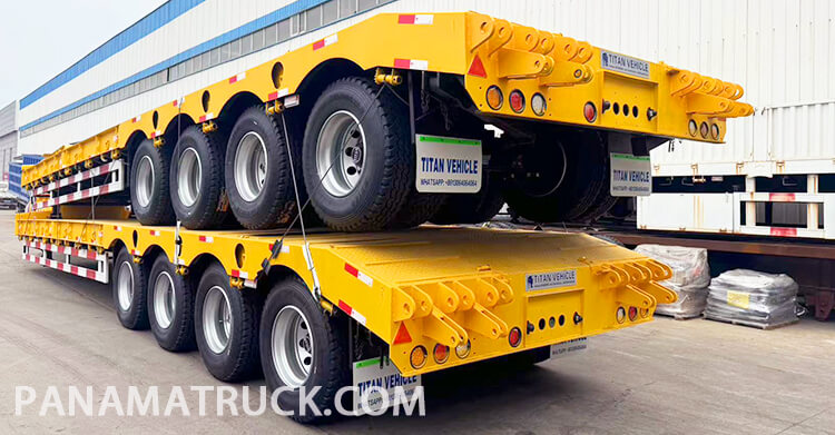 4 Axle 100 ton Lowbed Trailer for sale in Manzanillo Panama