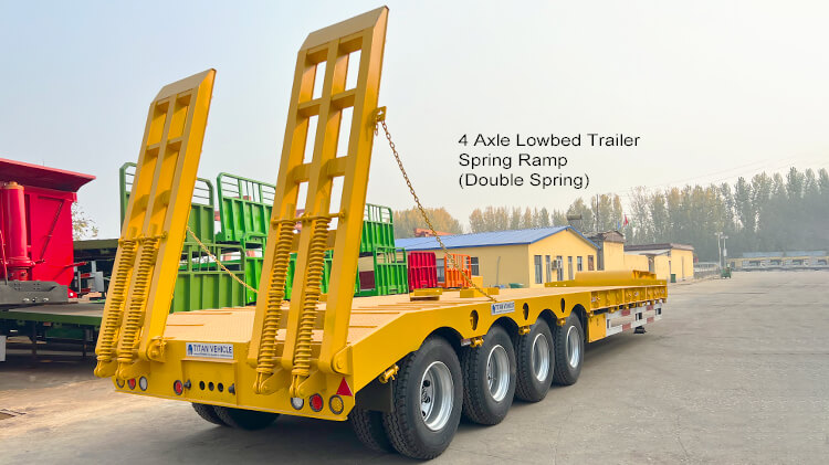 4 Axle 100 Ton Low Bed Trailer - Low Bed Truck for Sale in Panama