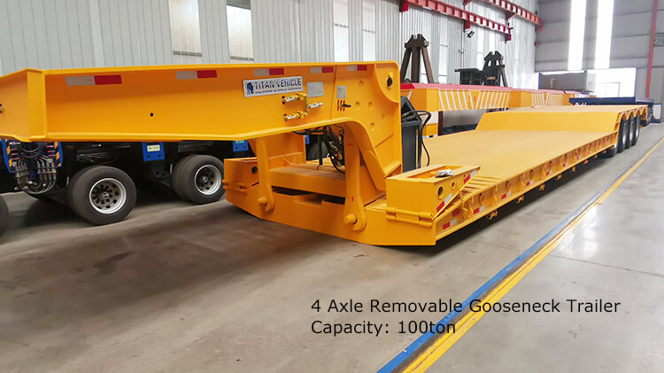 4 Axle 100 Ton Removable Gooseneck Trailer for Sale in Panama