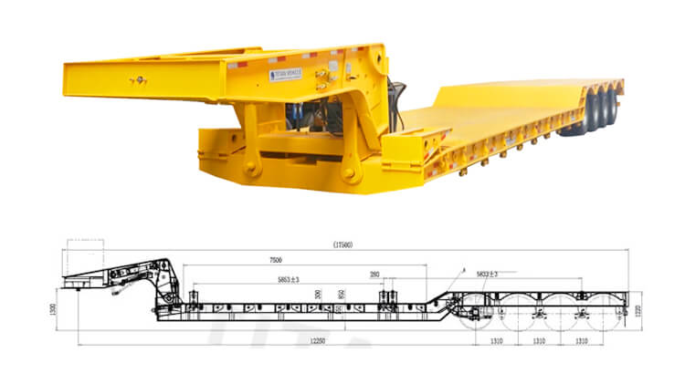 4 Axle 100 Ton Removable Gooseneck Trailer for Sale in Panama